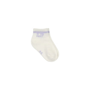 Parni S-02 White/Lavender LP Short Socks