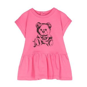 Moschino Fuxia Bear Graphic Dress