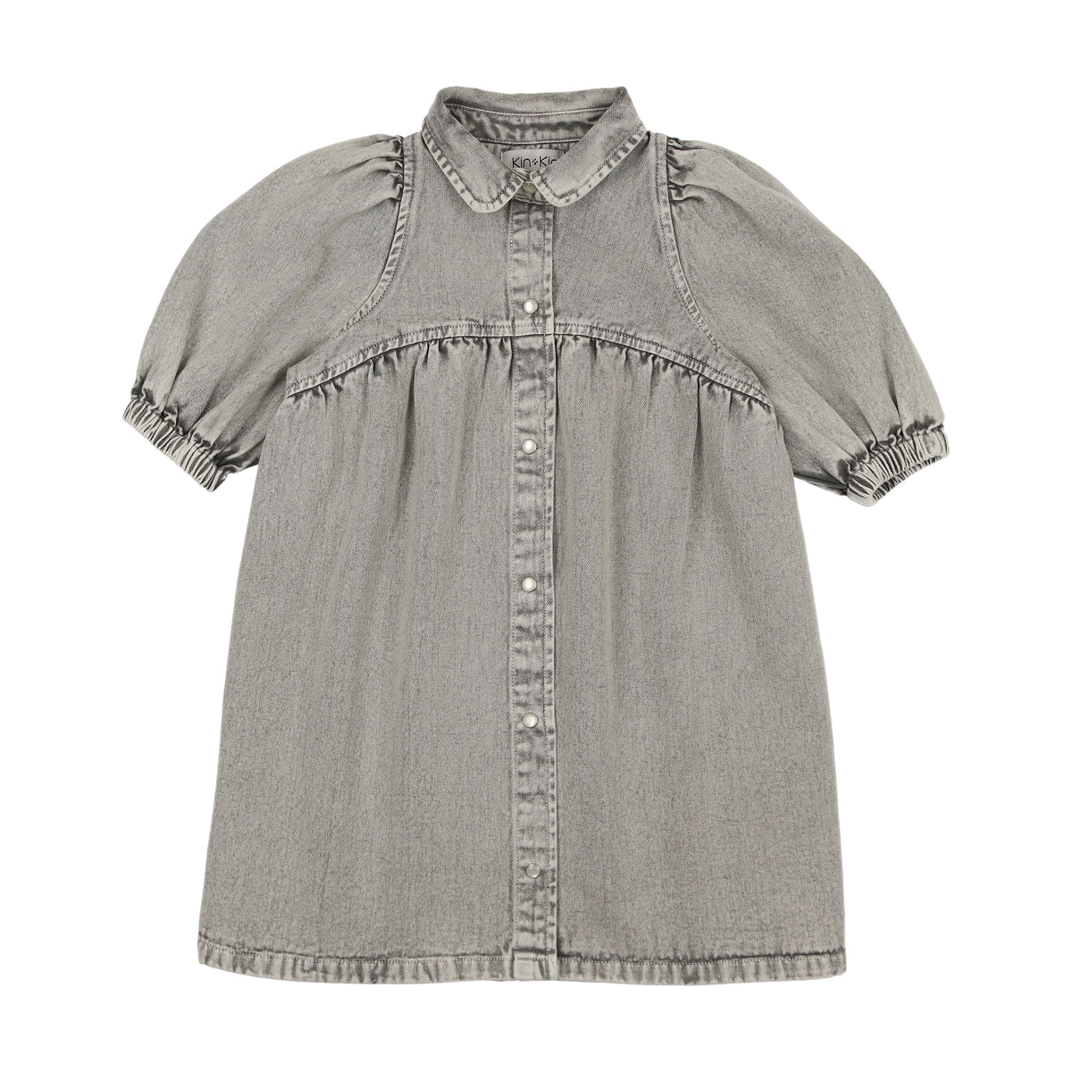 kin kin denim shirt dress Kin+Kin K203 Blue-Grey Denim Shirt Dress – Buttons and Bows
