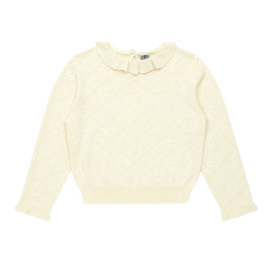 Bonton Creme Dot Sweater