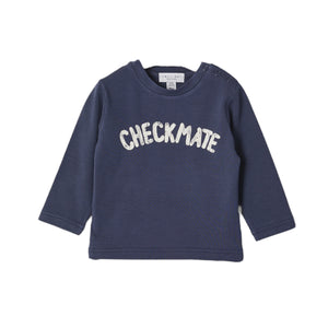 Yell-oh Blue "Checkmate" Print Baby T-Shirt