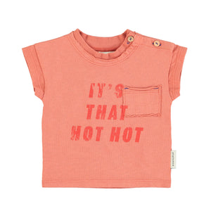 Piupiuchick Terracota w/ ''Hot Hot'' Print Baby Tee