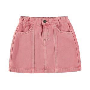 Tocoto Vintage Pink Twill Denim Long Skirt