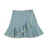 Kin Kin Light Blue Denim Frayed Edge Skirt