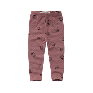 Sproet and Sprout Strawberry Print Pointelle Leggings