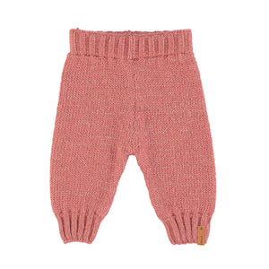 Piupiuchick Pink Lurex Knit Leggings