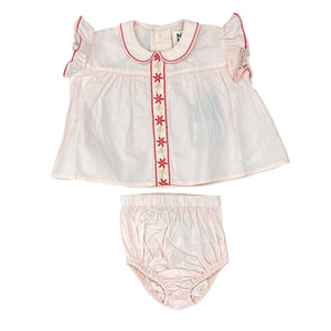 Noma Peach Special Stitch Trim Baby Set