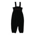 Lil Legs Black Velour Smocked Romper