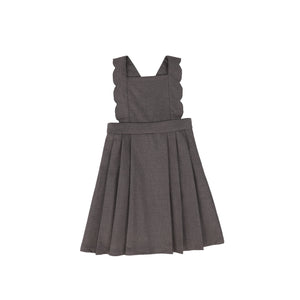 Bace Charcoal Wool Scallop Pleated Jumper