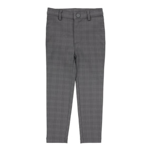 Lil Legs Mid Grey Windowpane Plaid Pants