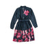 Christina Rohde Pleated Floral Belted Dress 1130 125