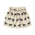 Piupiuchick Ecru w/ Black Horses Knee-Length Skirt