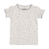 Kin+Kin K210 Blue Floral Puffed Short Sleeve Ribbed T-Shirt