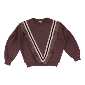 Lil Legs Dusty Plum Girls Varsity Sweatshirt