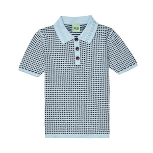 Fub Light Blue/Dark Navy Polo Shirt