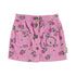 Piupiuchick Pink Corduroy w/ Flowers Allover Knee-Length Skirt