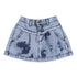 Piupiuchick Blue Tie Dye Denim Short Skirt