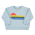 Piupiuchick Light Blue w/ Multicolor Wave Print Sweatshirt