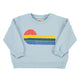 Piupiuchick Light Blue w/ Multicolor Wave Print Sweatshirt