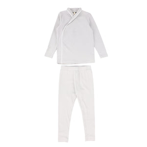 Bebe Jolee Blue Piped Wrap Pajamas