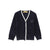 Le Bourdon Navy Trim Border Cardigan