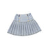 Bace Light Blue Denim Low Cut Pleated Skirt