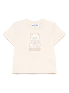 Moschino Beige Bear Print Baby SS Toned Tee