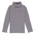 Wynken Navy Ecru Stripe Roll Neck