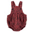 Piupiuchick Bordeaux w/ Zebra Print Baby Romper