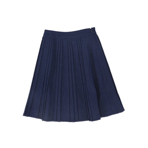 Valentina Denim Pleated Knee Skirt