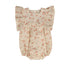 Noma Peach Printed Eyelet Baby Romper