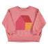 Piupiuchick Pink w/ Multicolor House Print Sweatshirt