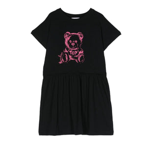 Moschino Black Short Sleeve Toy Print Dress