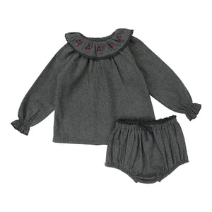 Lil Legs Grey Houndstooth Toddler Girls Set