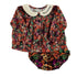 Piupiuchick Multicolor Flowers Peter Pan Collar Blouse & Bloomer Set