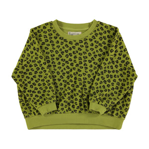 Piupiuchick Green w/ Animal Print Terry Sweatshirt