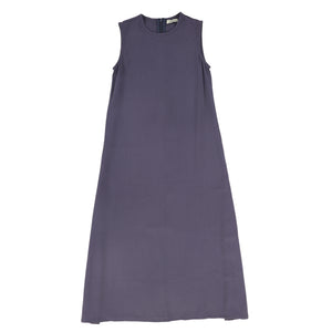 Valentina Navy Cupro Slip Dress