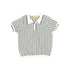 Le Bourdon Sage Green Striped Collar Sweater