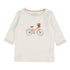 Lil Legs White Bike Girl Three Quarter Sleeve Tee