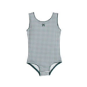 Water Club Green  Gingham Bow Swimsuit