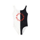 Water Club Black/ White Colorblock Swimsuit