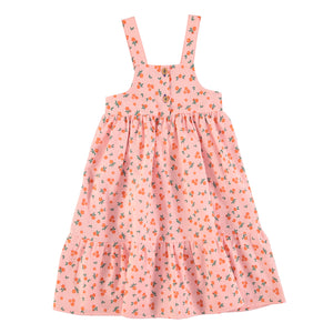 Piupiuchick Pink Flowers Long Layered Dress