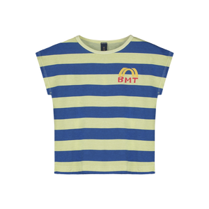 Bonmot Lime Wide Stripes Rainbow T-shirt