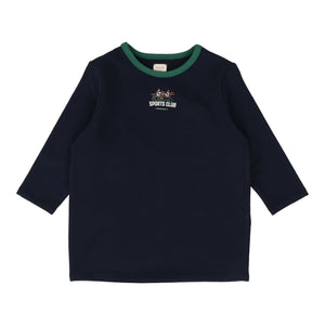 Lil Legs Girls Navy Long Sleeve Tee