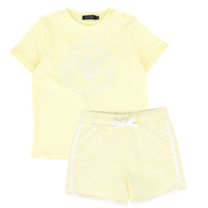 Bamboo Yellow Tennis Racket Short Set