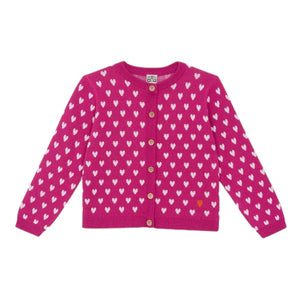 Bonton Rose Indien Lilet Maille Cardigan