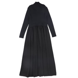 Bamboo Black V-Neck Overlay Maxi Dress