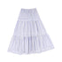 Bamboo White/Blueish Lavender Cotton Stripe Maxi Skirt