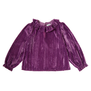 Tocoto Vintage Lilac Velvet Blouse