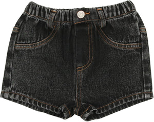 Lil Legs Black Denim Shorts